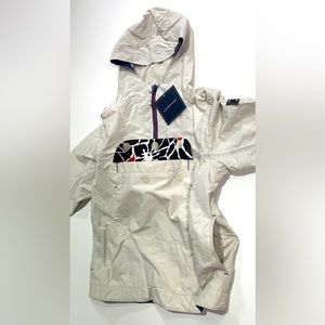 Lands End Girls Hooded Pullover Jacket L 6X-7 Qtr Zip East Cove Inn Montauk NY